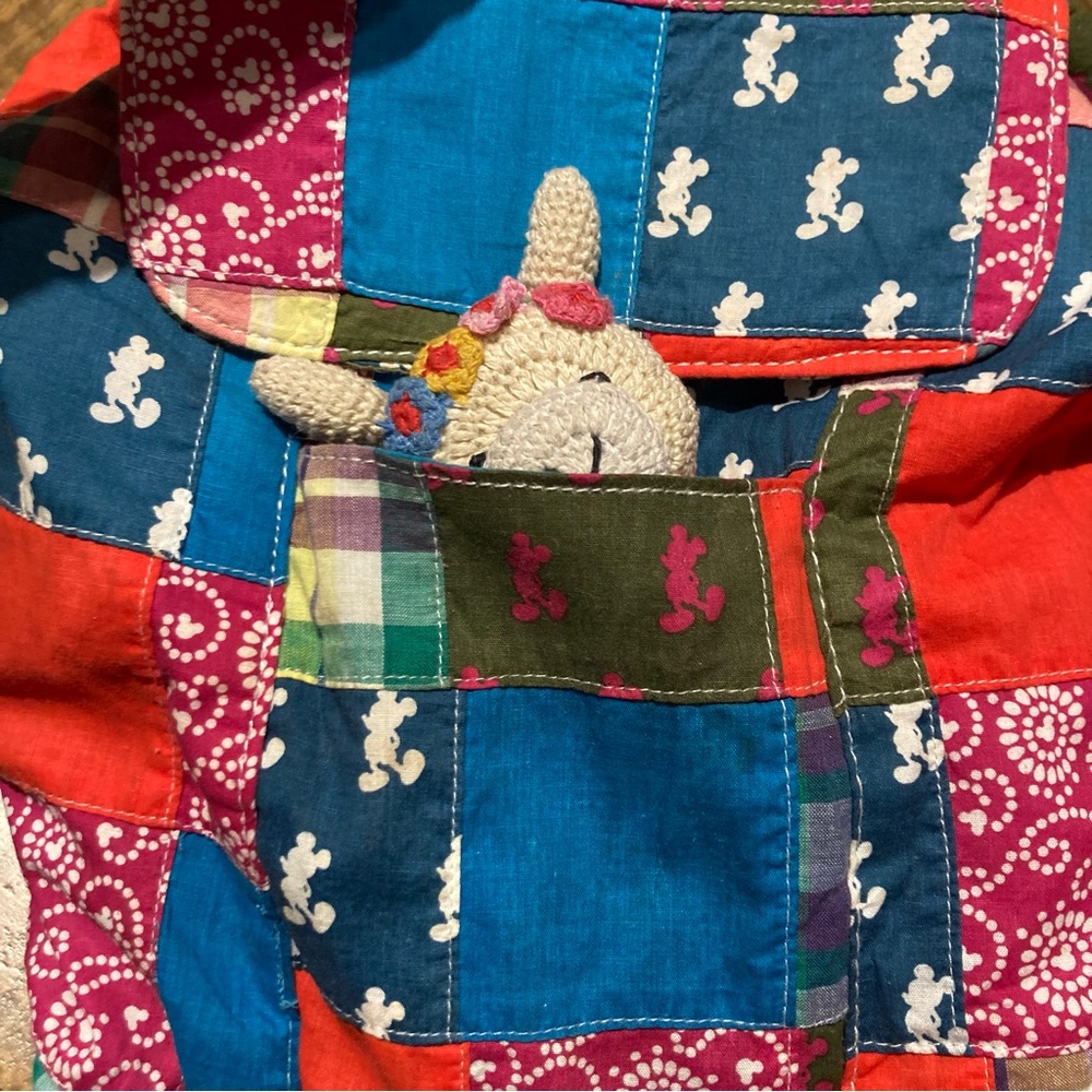 DISNEY PARKS AUTHENTIC ORIGINAL MICKEY MOUSE QUILTED BACKPACK - Picture 8 of 15